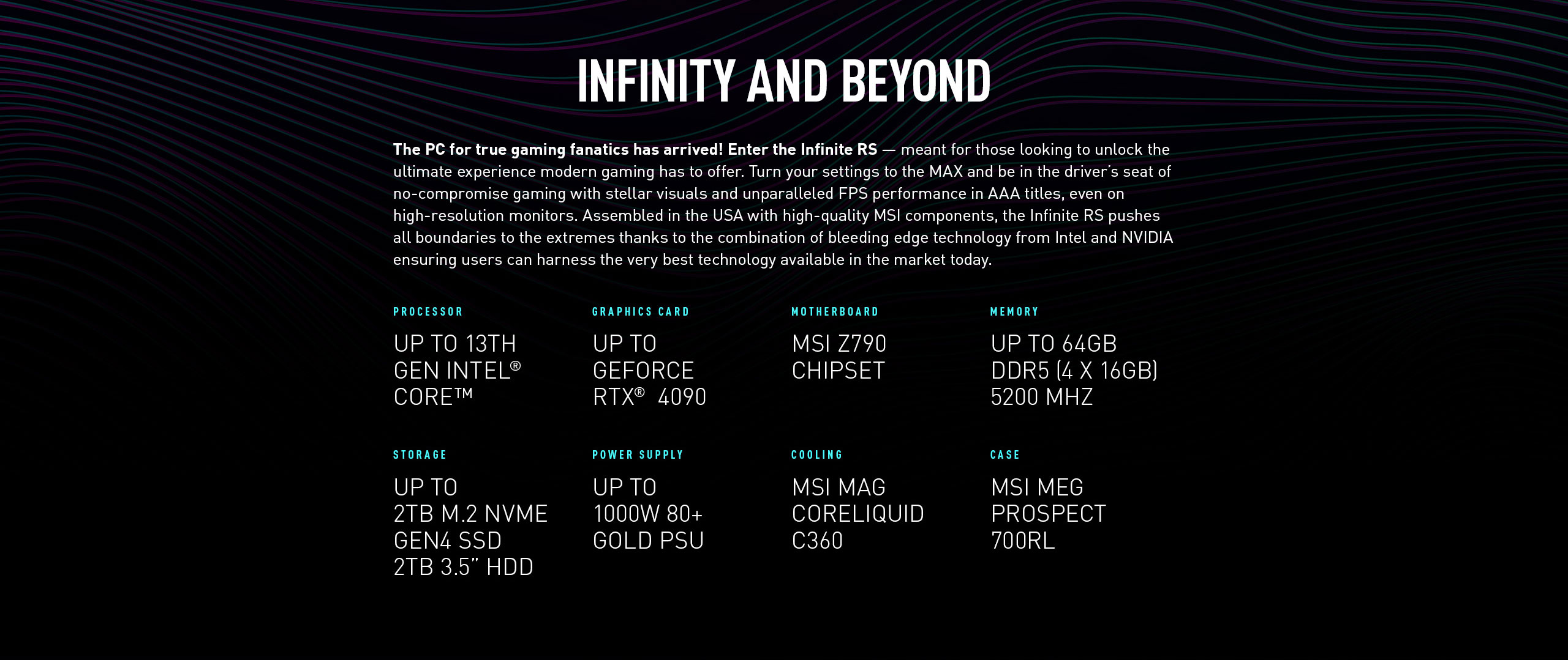 MSI Infinite RS Gaming Desktop 